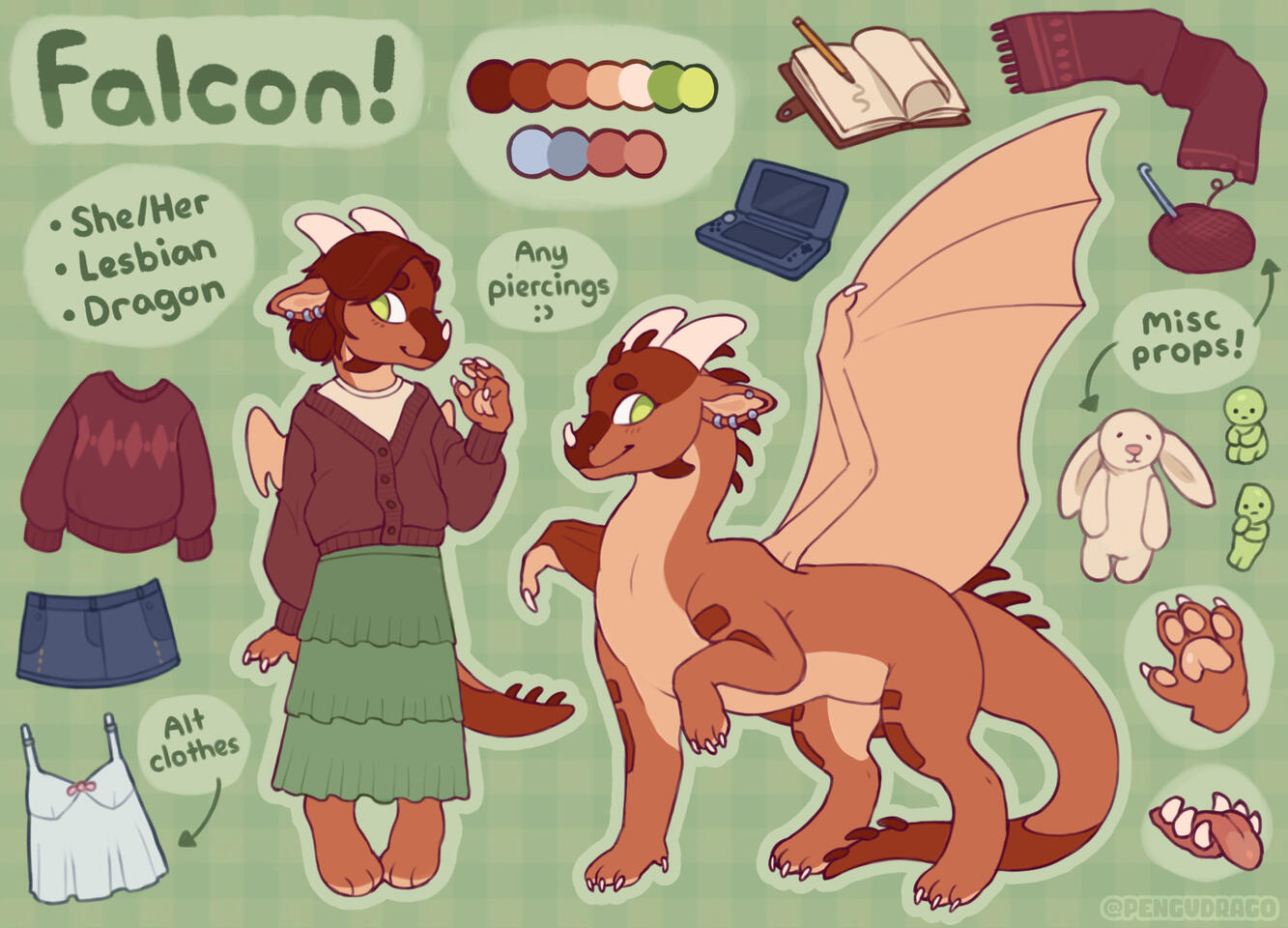 Falcon ref sheet